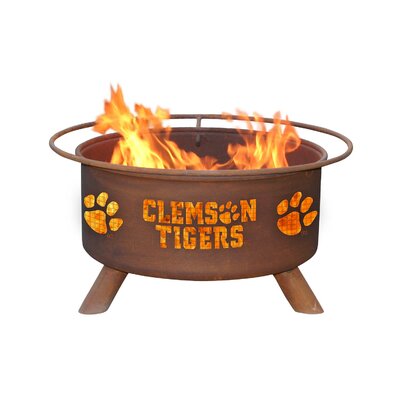 Collegiate Series Steel Wood Burning Fire Pit Patina Products Ncaa