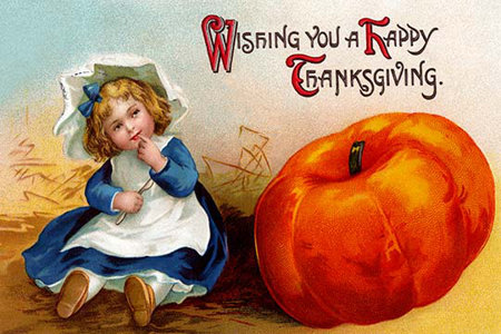 'Wishing You a Happy Thanksgiving' Vintage Advertisement