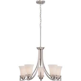 World Menagerie Collin 5 Light Shaded Classic Traditional Chandelier Reviews Wayfair