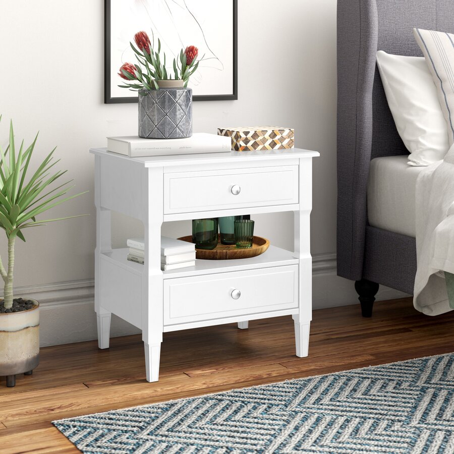 Braeden 2 - Drawer Solid Wood Nightstand