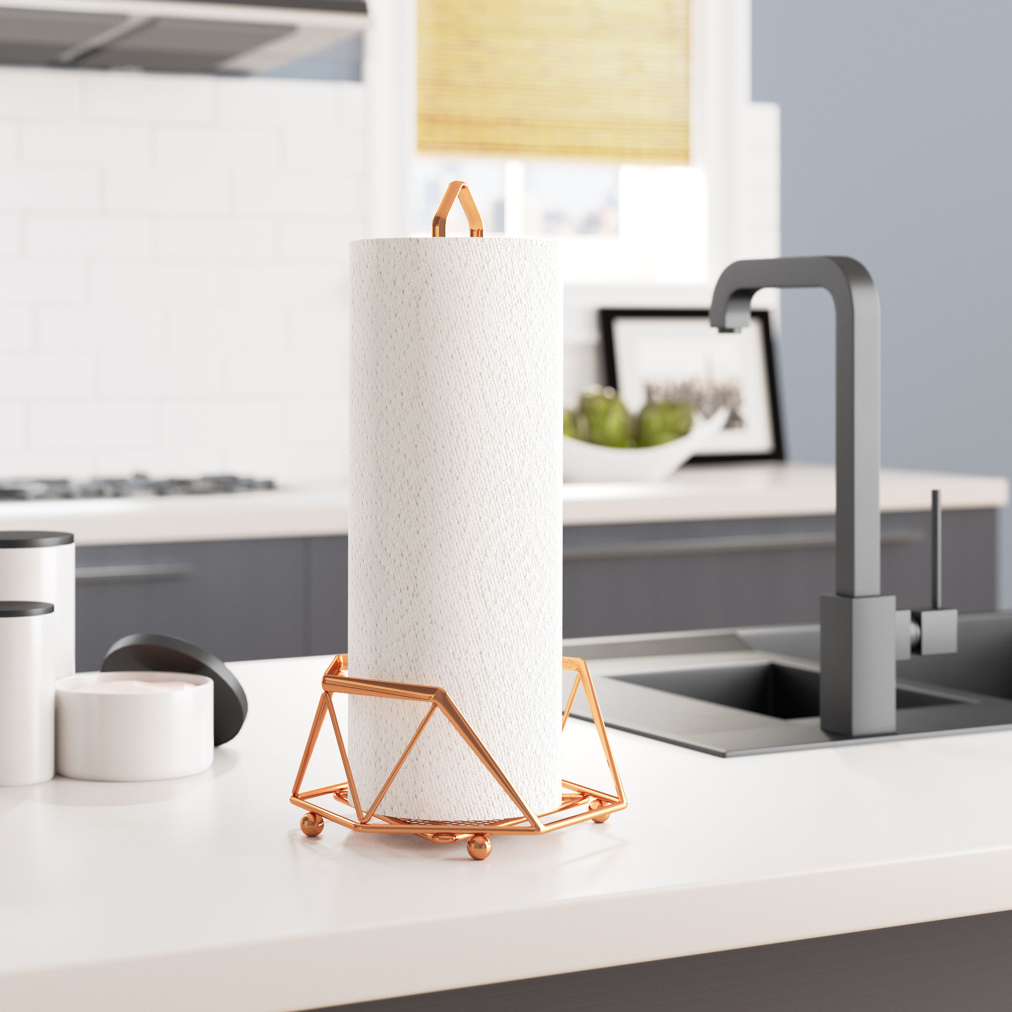 Mercer41 Geometric Paper Towel Holder & Reviews Wayfair