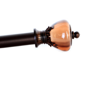 Crown Adjustable Single Curtain Rod and Hardware Set