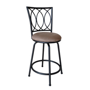 Lanark Adjustable Height Swivel Bar Stool by Andover Mills