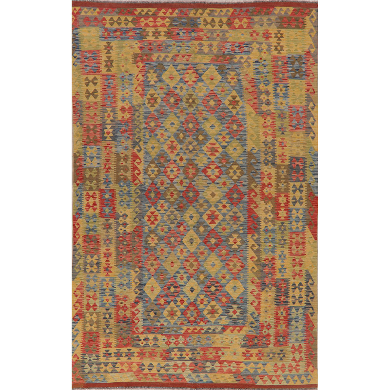 Bungalow Rose One Of A Kind Dubose Turkish Handmade Kilim 5x7 Wool Orange Area Rug Wayfair