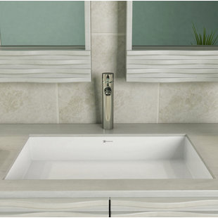 Go to store & view more images DECOLAV Saidi Solid Surface NULL Rectangular Undermount Bathroom Sink with Overflow