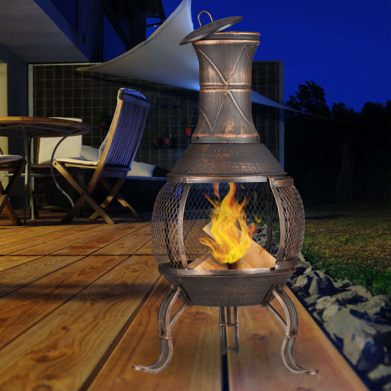 Relaxdays Cast Iron Wood Burning Fire Pit Wayfair Co Uk