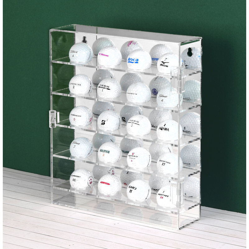 Ikee Design Acrylic Mountable Golf Balls Display Case Cabinet Wall