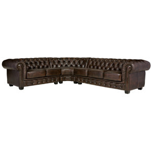 Ecksofa Chesterfield aus Echtleder von Massivum