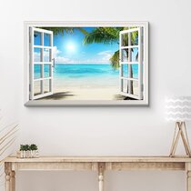 12"x20"Tropical Beach Pool Scenery HD Print on Canvas Home Decor Room Wall Art