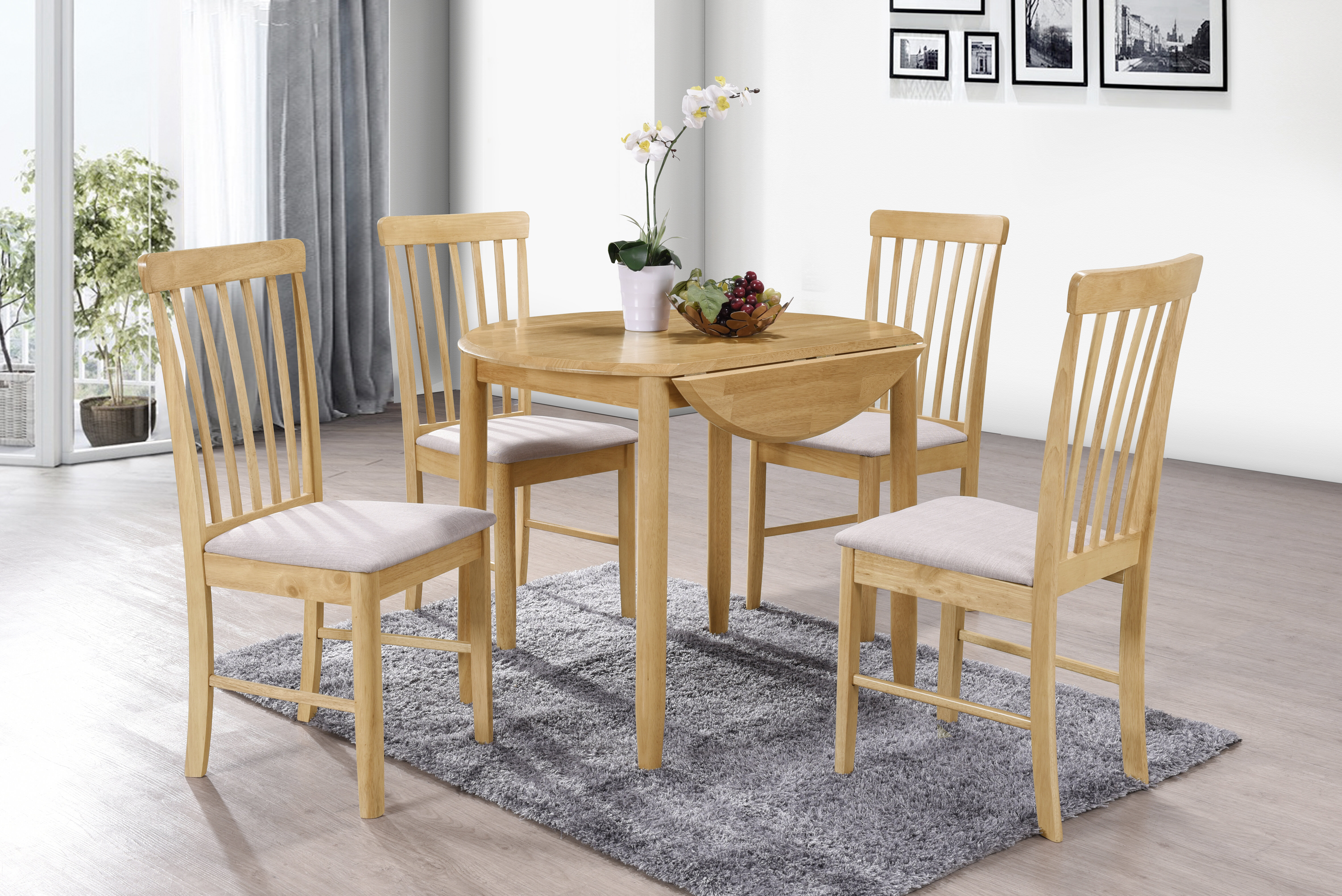 Brambly Cottage Adira Folding Dining Set With 4 Chairs Reviews