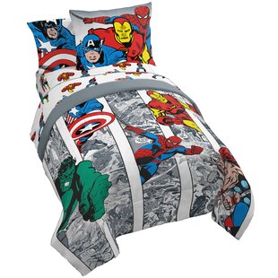 Marvel Avengers /'Lifestyle Stripe/' Reversible Comforter Queen//King