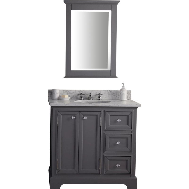 Three Posts Margene 36 Single Sink Bathroom Vanity Set With Mirror Reviews Wayfair