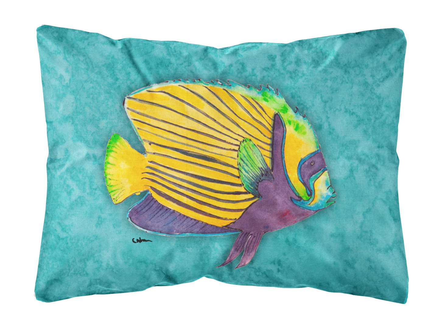 Caroline S Treasures Tropical Fish Indoor Outdoor Throw Pillow
