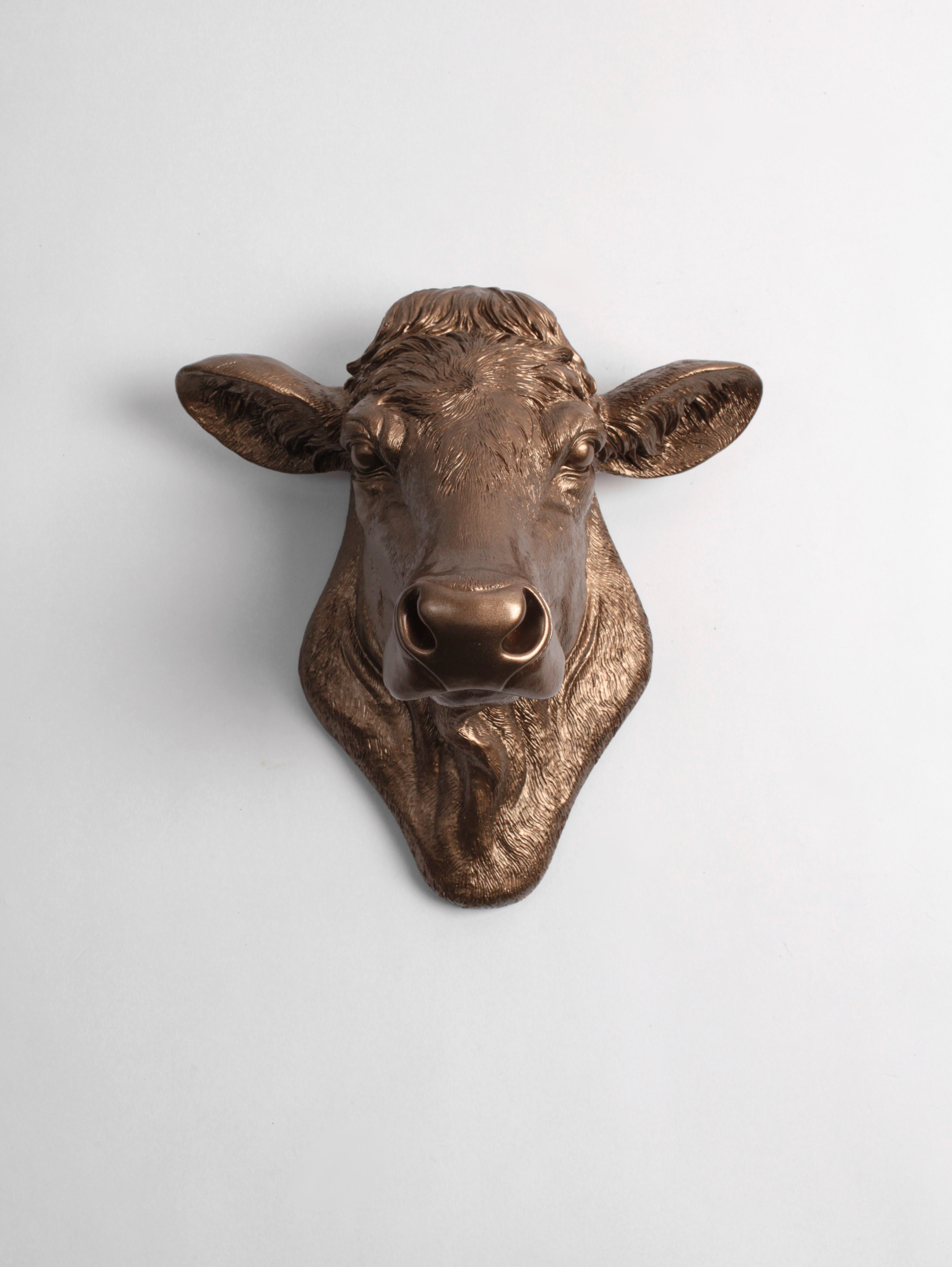 The Bessie Cow Head Wall Decor Reviews Birch Lane