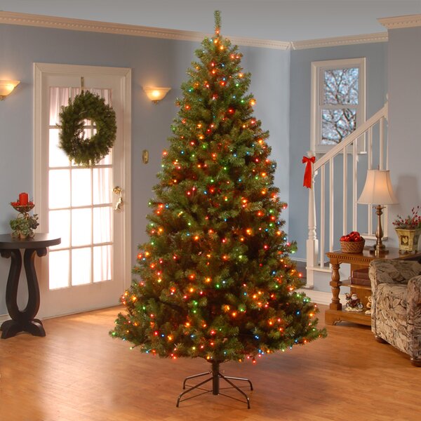 Green Spruce Artificial Christmas Tree with Multi-Colored Lights