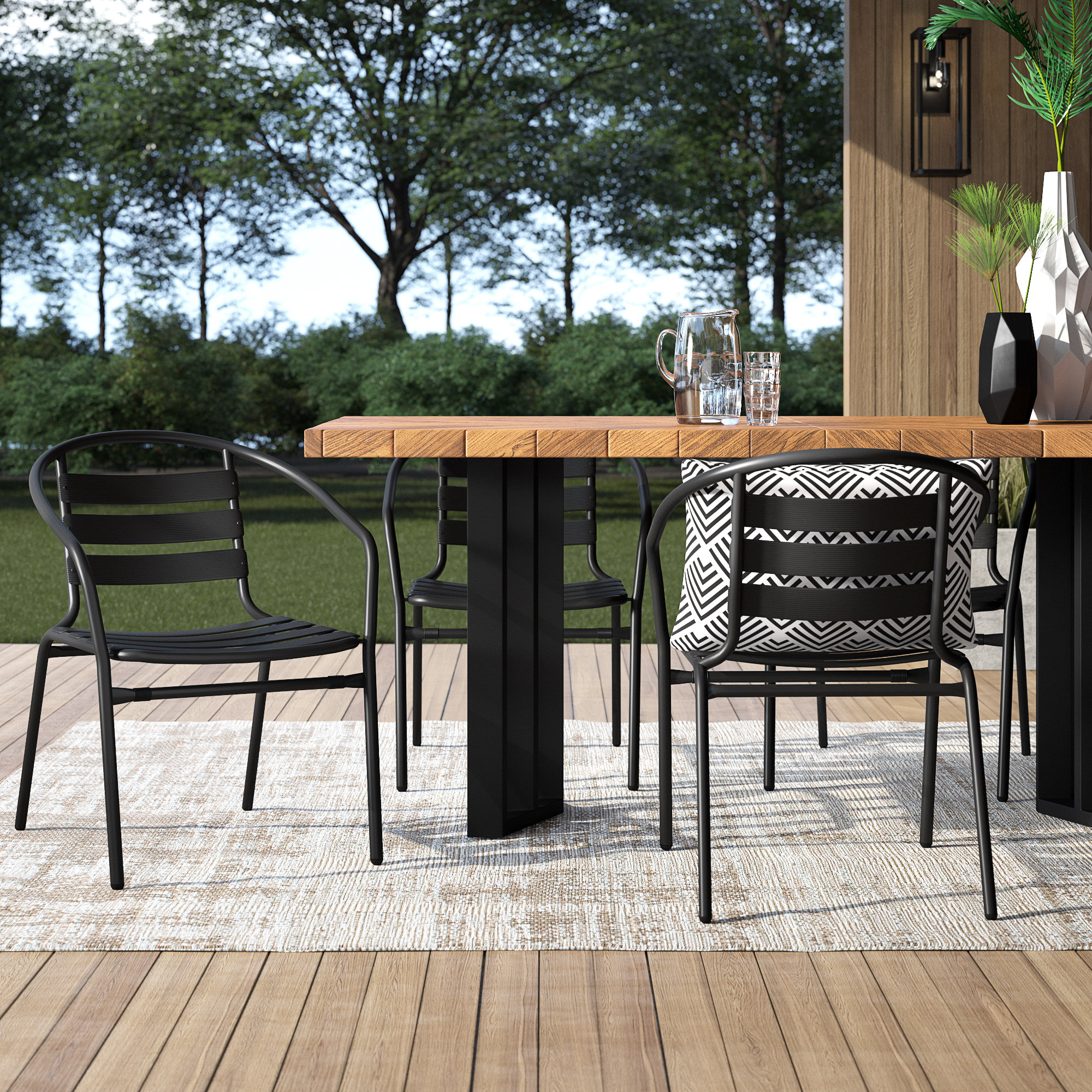 corrales stacking patio dining chair