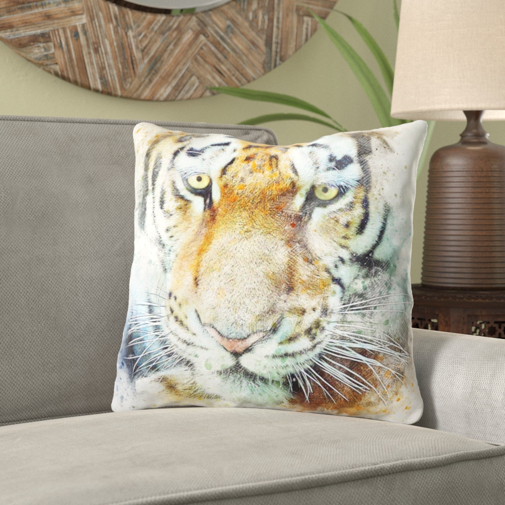 World Menagerie Charis Tiger Throw Pillow Wayfair