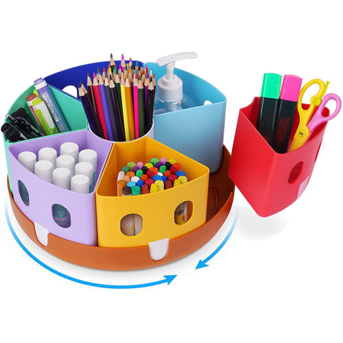 Zoomie Kids Rudolfo Rotating Art Supply Desk Organizer | Wayfair