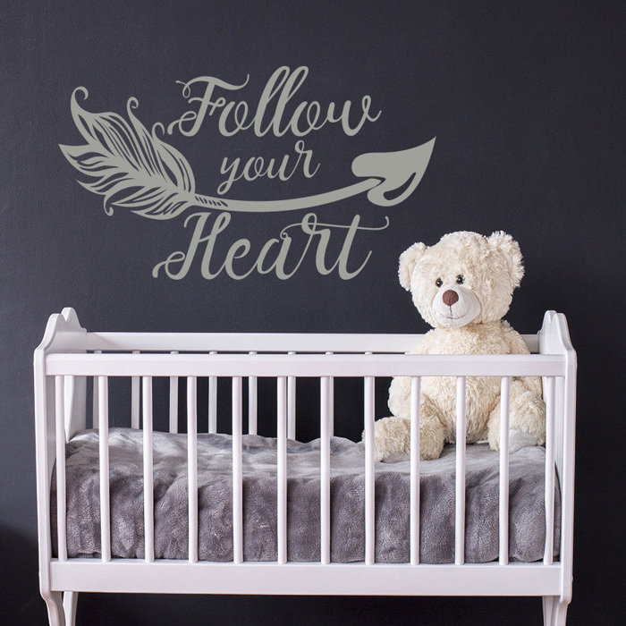 Follow Your Heart Wall Vinyl Boho Arrow Nursery Quotes Decal Follow Your Heart Wall Vinyl Boho Arrow Nursery Quotes Decal