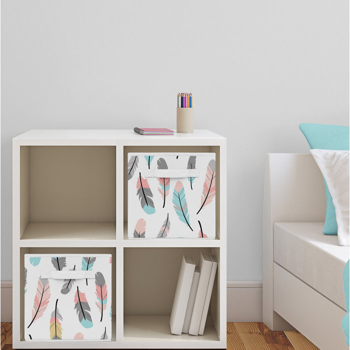 Feather Fabric Storage Cube Feather Fabric Storage Cube