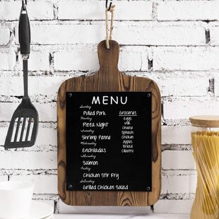 chalkboard menu wall