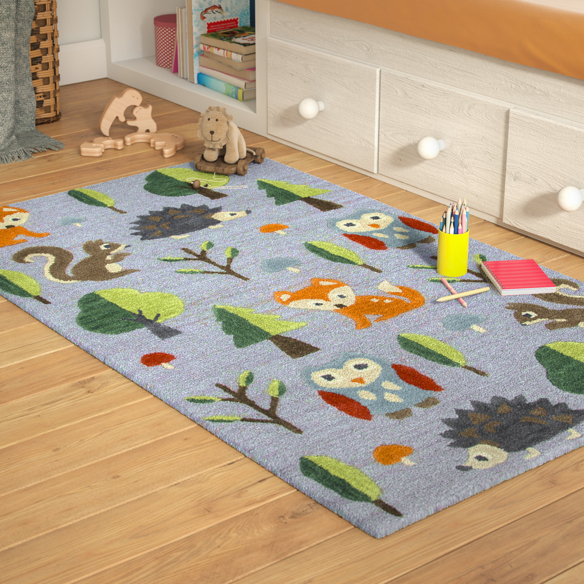 green kids rug