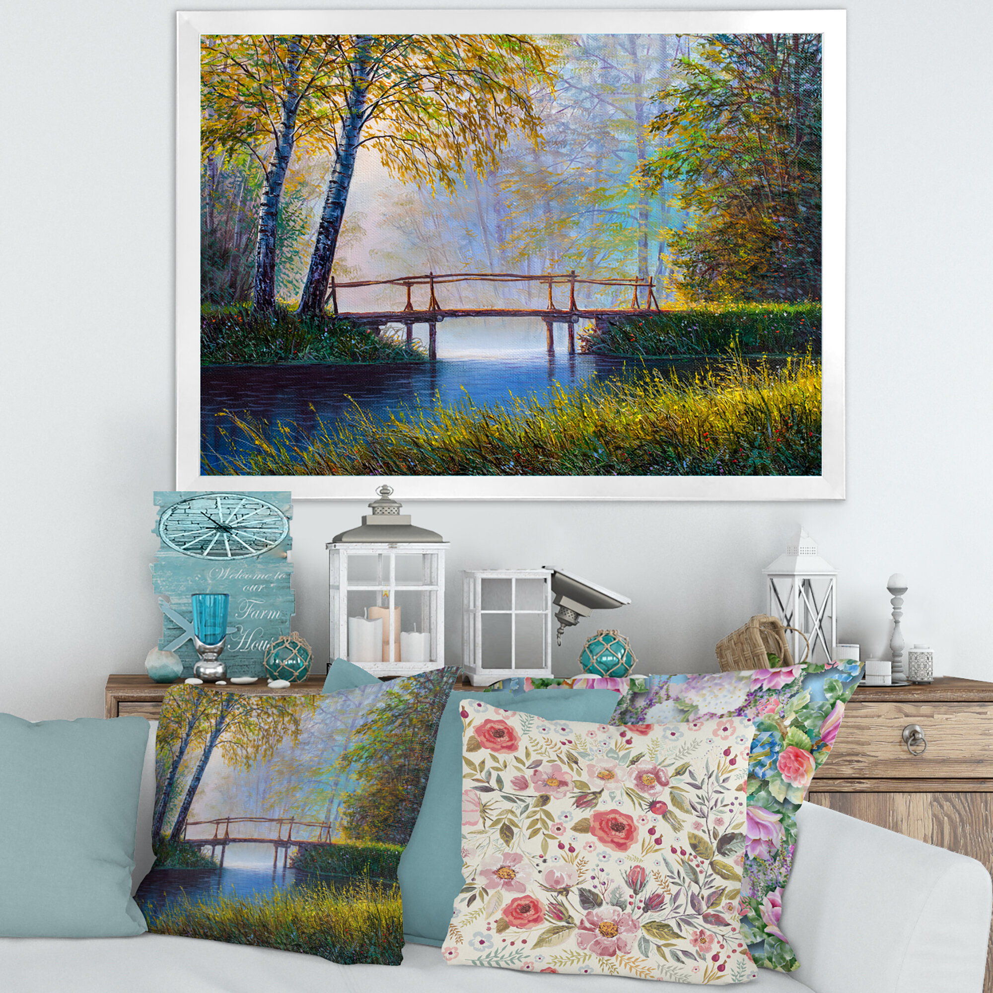 Lark Manor Morning Sunlight And The Awakening Spring Forest - Painting ...