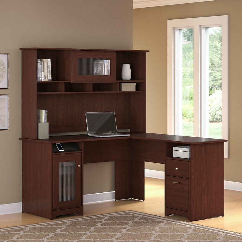 Red Barrel Studio Toledo L-Shaped Executive Desk with Hutch & Reviews ...