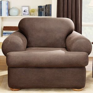 Stretch Leather T-Cushion Armchair Slipcover