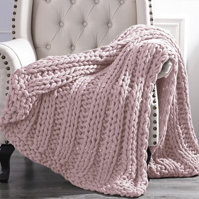 Knitted Pink Blankets & Throws You'll Love in 2020 | Wayfair