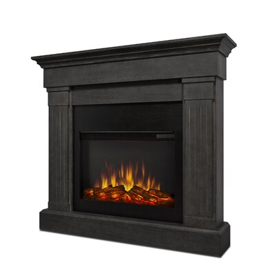 Crawford Electric Fireplace Real Flame Finish Gray