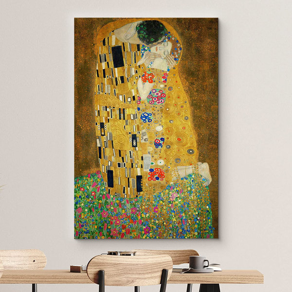 ArtWall Gustav Klimts Avenue in The Park 4 Piece Square Floater Framed Canvas Set 36 by 36