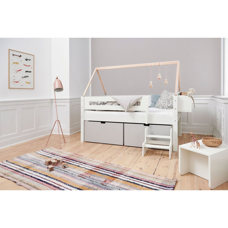 Manis H Halbhochbett Nanna Mit Regalen Und Schubladen 90 X 160 Cm Wayfair De
