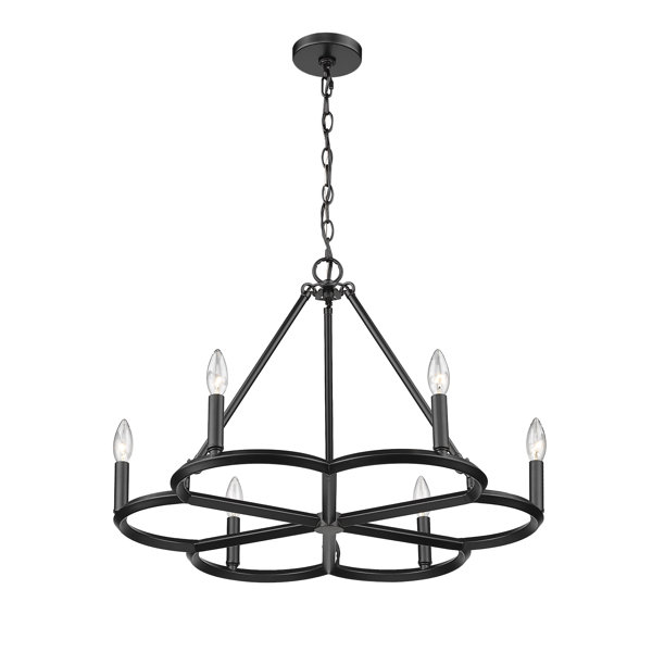 Gracie Oaks Hector 6 Light Candle Style Geometric Chandelier