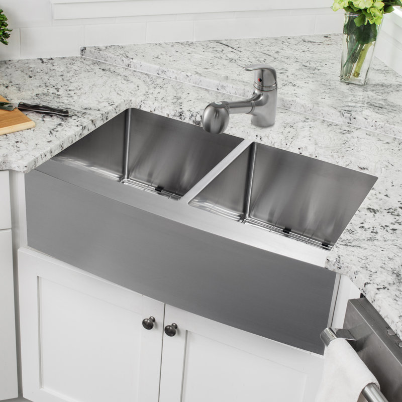 Soleil 32 88 L X 20 75 W Apron Front 50 50 Stainless Steel