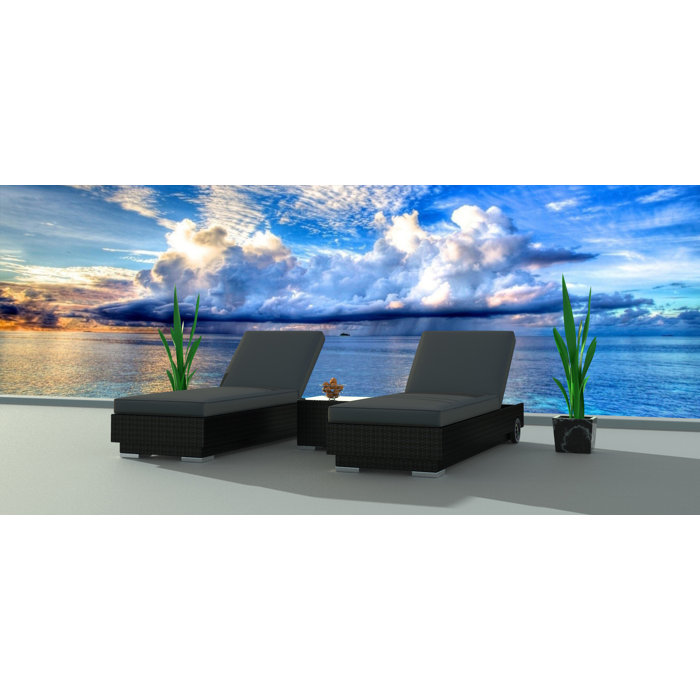 Brayden Studio® Feliz Reclining Chaise Lounge Set with ...