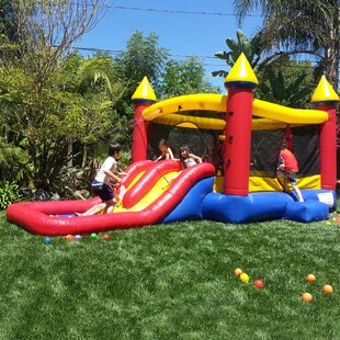 100% PVC VINYL With Air Blower JumpOrange Commercial Grade Inflatable 18 Sunrise Super Party Water Slide 