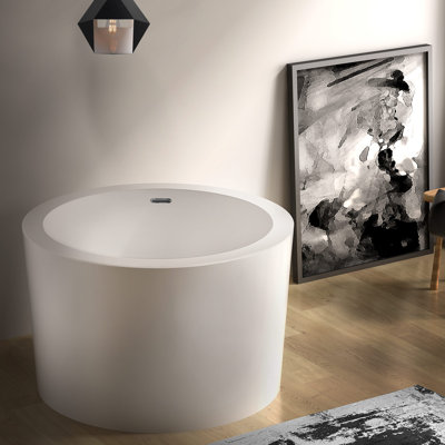 Hokona 41 x 41 Freestanding Soaking Bathtub Maykke