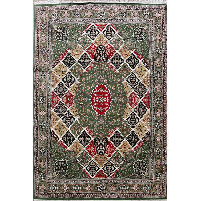 Rugsource Power Loom Green Red Beige Rug Wayfair
