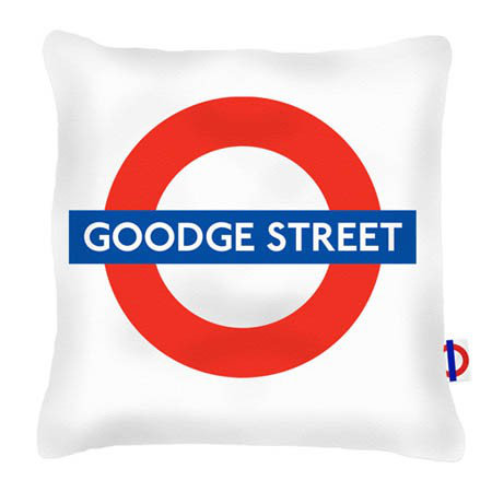 Gulf Breeze Goodge Street Tube Station Cushion London Transport