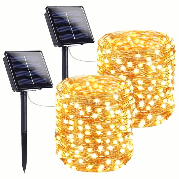 72ft 200 LED Solar Rope Light Sensor Strip String Outdoor Garden Xmas Party Lamp 