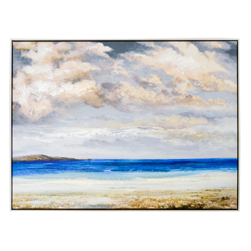 Highland Dunes Beach Scene Framed Acrylic Graphic Art Print On