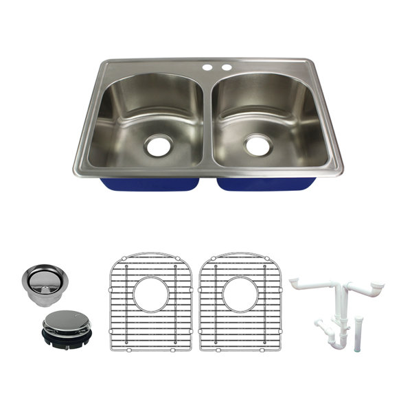 Wayfair Kitchen Sinks Drop In Single Basin / GhomeG 25X22 Inch Kitchen Sink Drop In 16 Gauge Stainless ... / Kitchen redo kitchen and bath kitchen sinks kitchen ideas sink faucets basin sink deep sink sink shelf plumbing fixtures.