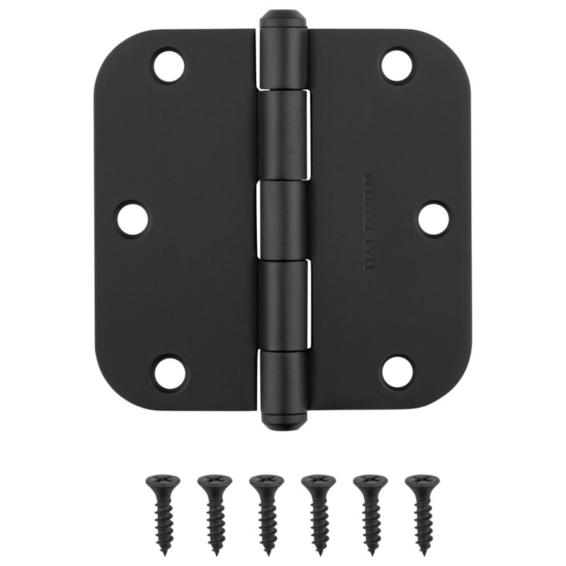 Satin Brass Plain Bearing Steel Hinge with 5//8 in x 3.5 in Radius Global Door Controls 3.5 in Set of 2 Pack of 2