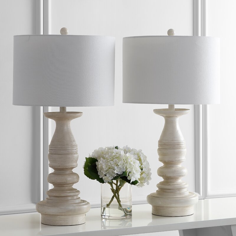 white washed table lamps