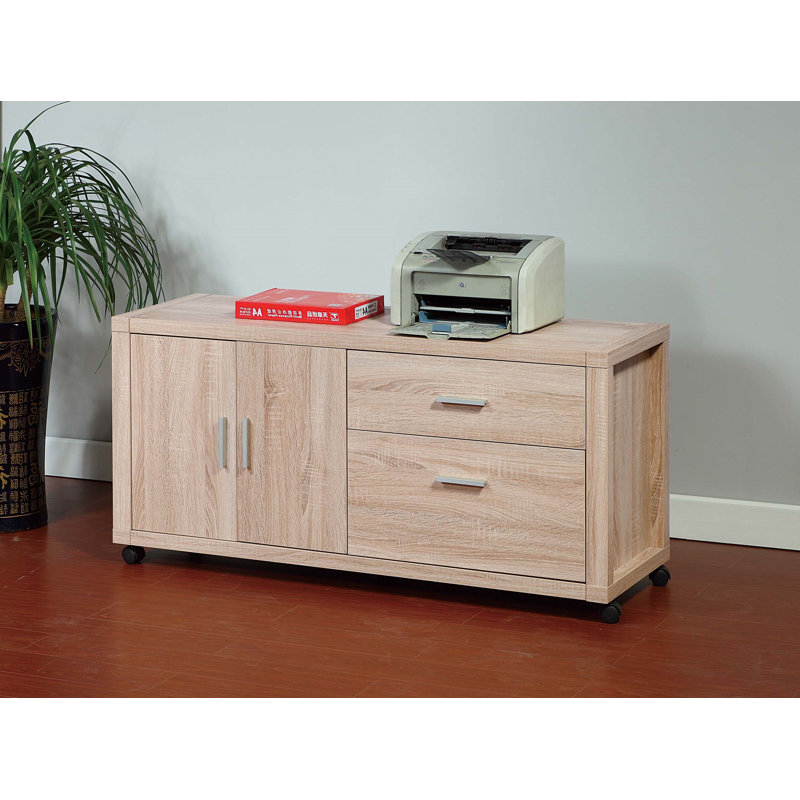 Latitude Run Danyel Wooden 2 Drawer Mobile Lateral Filing Cabinet