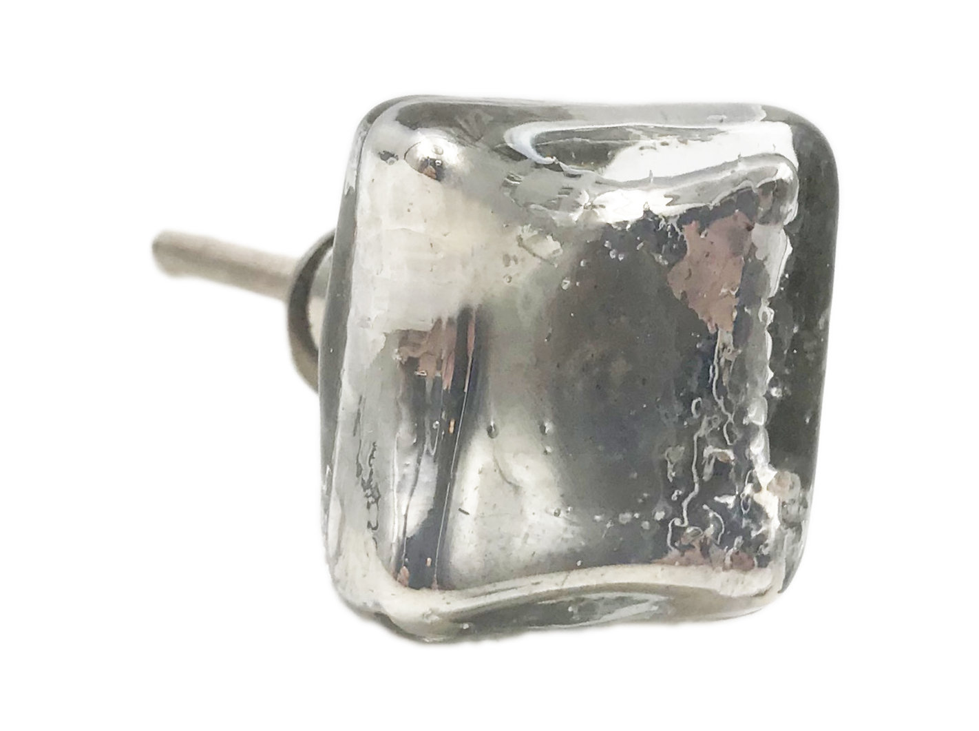 Shabby Restore Mercury Glass Crackle Square Knob Wayfair