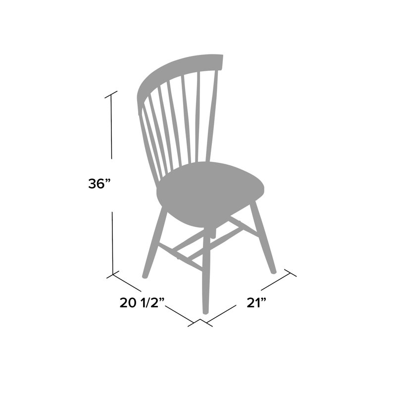 Three Posts Spindle Solid Wood Windsor Back Side Chair Reviews