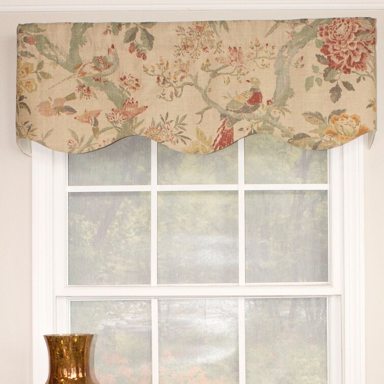 Rlf Home Floral Scalloped 50'' Window Valance & Reviews 