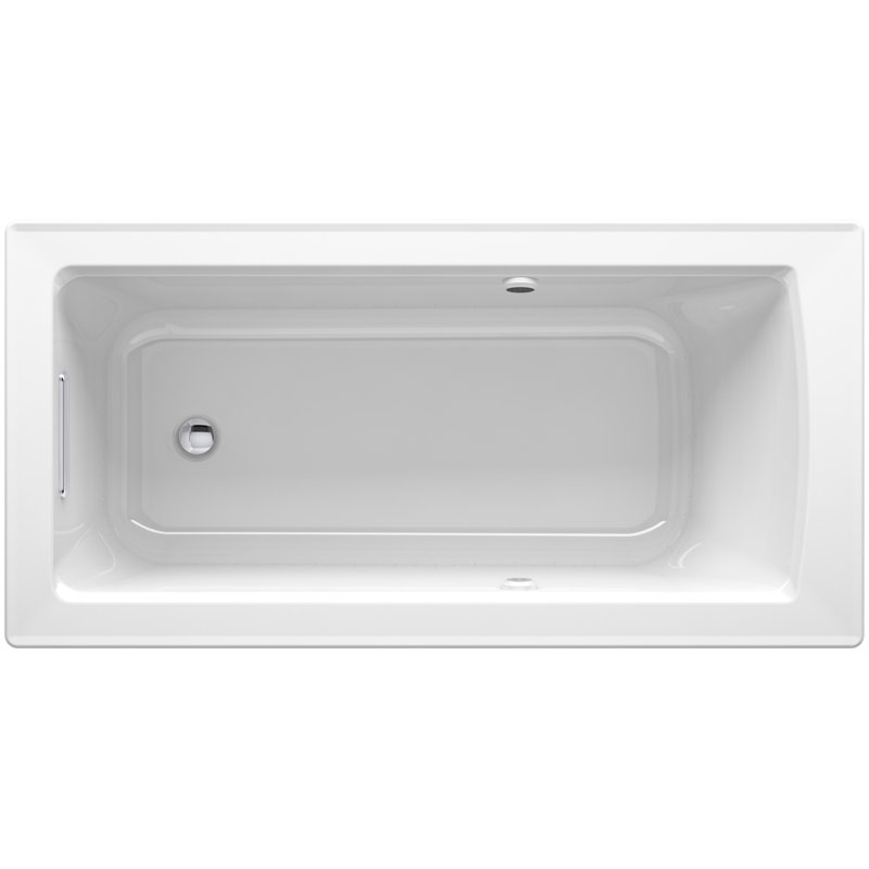 Kohler Archer Drop In Bubblemassage Air Bath With Bask Heated Surface And Reversible Drain Wayfair